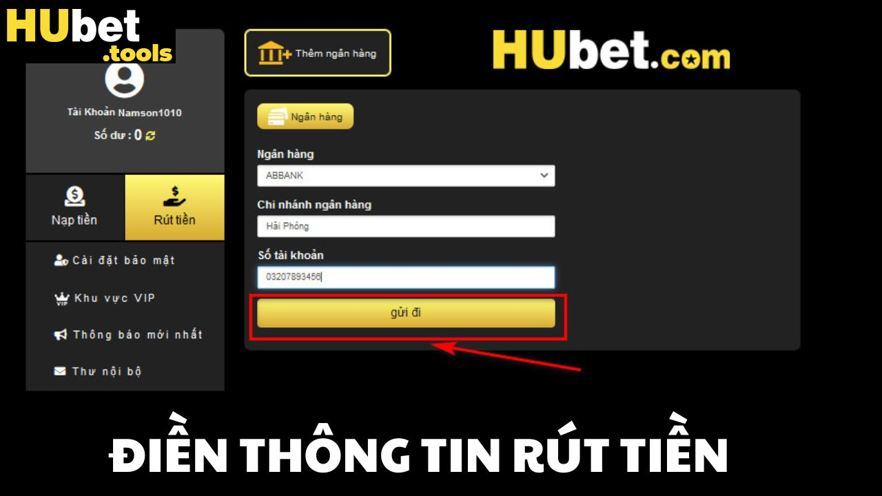 Cách rút tiền HUBET cực dễ Cách rút tiền HUBET cực dễ