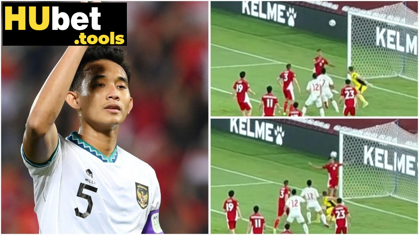Rizky Ridho có pha cản phá giúp ĐT Indonesia trắng lưới. Ảnh: Chụp màn hình Rizky Ridho có pha cản phá giúp ĐT Indonesia trắng lưới. Ảnh: Chụp màn hình
